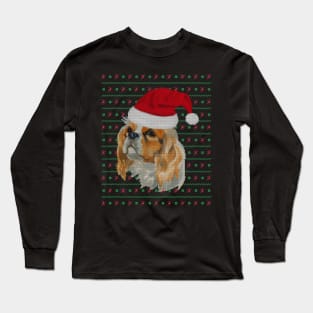 Cavalier King Charles Spaniel Dog Funny Christmas Long Sleeve T-Shirt